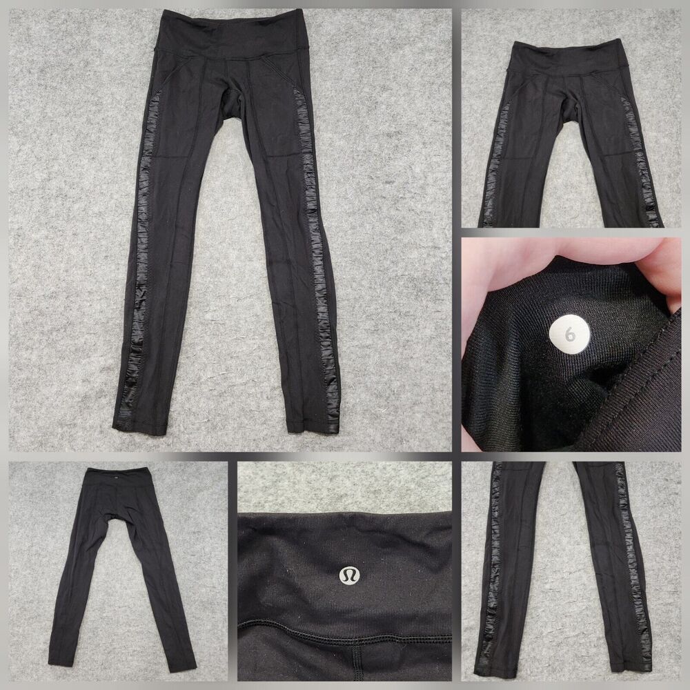 Lululemon Womens Size 6 Wunder Under 20" Inseam Black Leggings Align Yoga‎ Long